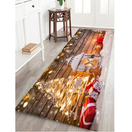 Christmas Santa Claus Anti-slip Kitchen Dining Room Fireplace Floor Mat