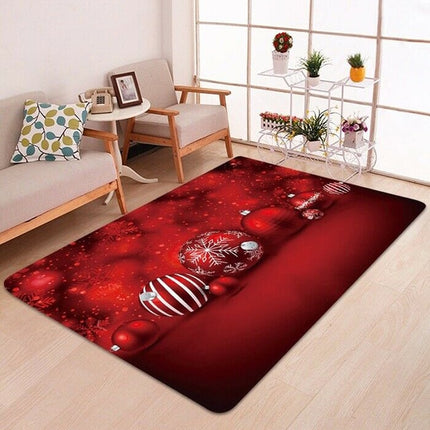 Christmas Santa Claus Anti-slip Kitchen Dining Room Fireplace Floor Mat